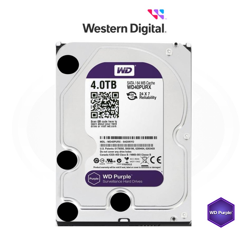 WD DISCO DURO PURPLE 4TB HDD SURVEILLANCE HARD DISK HDD4TB