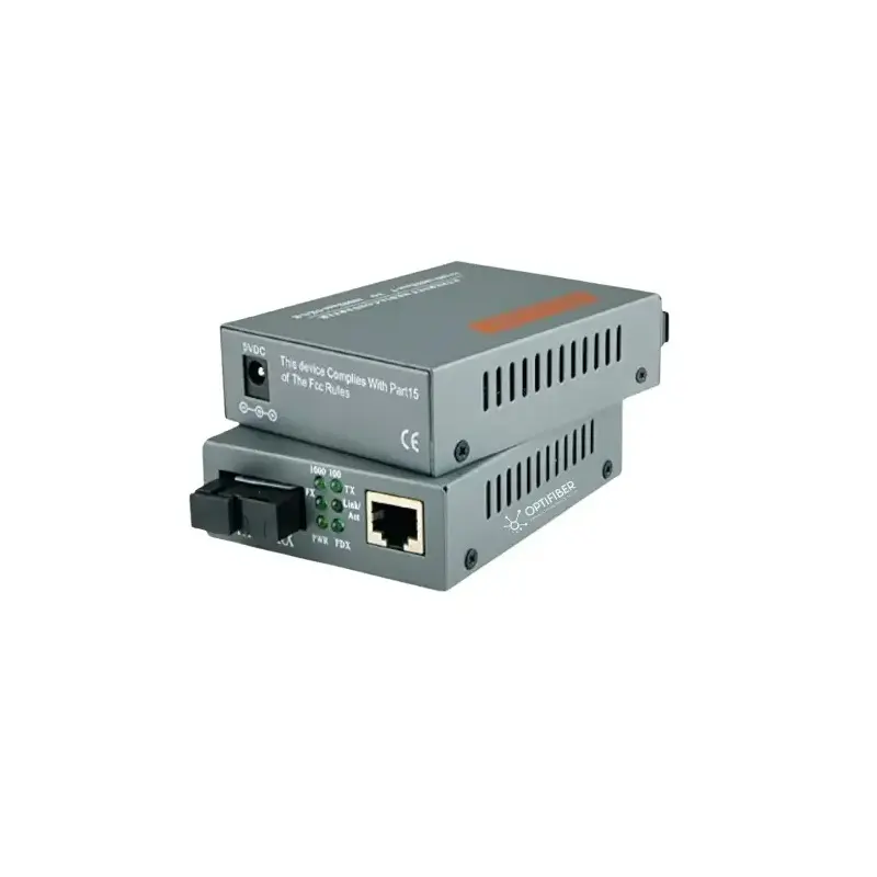 MEDIA CONVERTER A FIBRA ÓPTICA WODATA BASE 1000 GIGA A-B 3KM