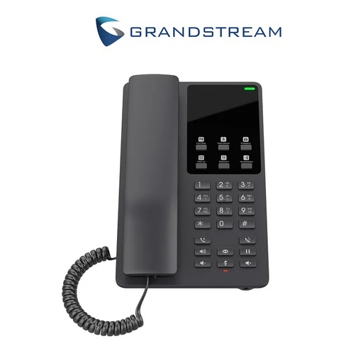 GRANDSTREAM TELEFONO IP NEGRO SIP PARA HOSPITALES Y HOTELES CON 2 CUENTAS SIP/LINEAS; ALTAVOZ HD EN CADA AURICULAR; 10 TECLAS DE MARCACIÓN RÁPIDA Y 6 PROGRAMABLES; COMPATIBLE CON GDMS GHP621