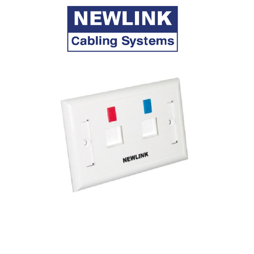 WALL PLATE 2 PUERTOS NEW-4000002