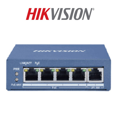 SWITCH 4 PUERTOS POE 1 UPLINK - 12VDC/220V (2) DS-3E0505P-E/M