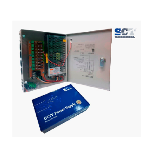 FUENTE CENTRALIZADA PLACA PRINCIPAL 9CH12V-15.0A / MARCA SCT SCT-FC180-12