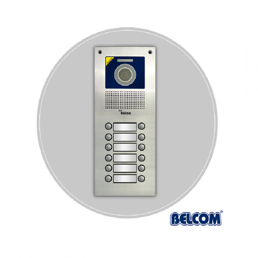 VIDEOPORTERO PE-7108 PARA 8 ANEXOS / EMPOTRABLE / SISTEMA INFRARROJO 0.1 LUX. / UTILIZA FUENTE DE 12 V. PE-2303. / ACTIVA CERRADURA ELÉCTRICA CON TRANSFORMADOR 12-18V BELCOM