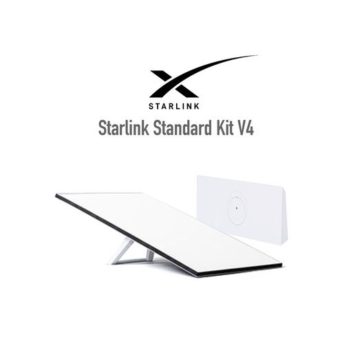 KIT ESTÁNDAR DE INTERNET SATELITAL SPACEX V4 STARLINK , CONECTA HASTA 235 DISPOSITIVOS, WI-FI 6, BLANCO